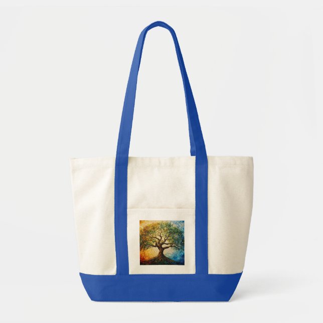 Bolso De Tela Árbol del conocimiento - Pintura de petróleo (Frente)