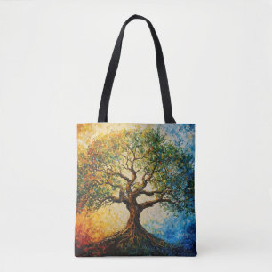Bolso De Tela Árbol del conocimiento - Pintura de petróleo