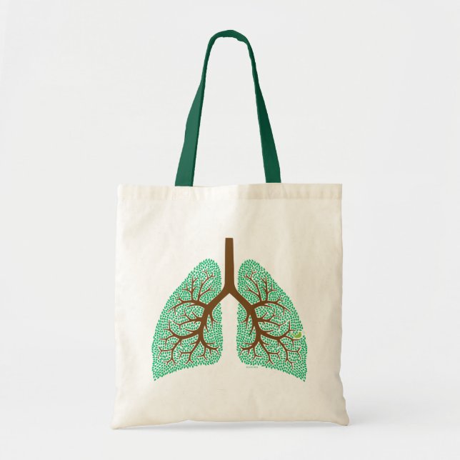 Bolso De Tela Árbol del pulmón (Frente)