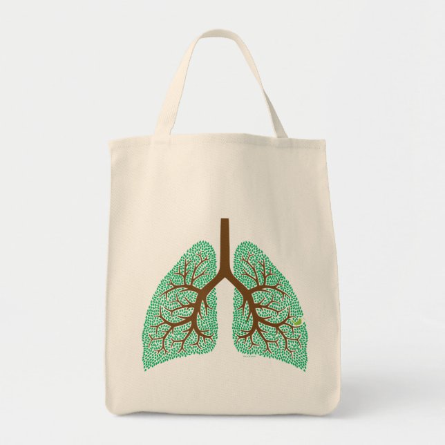 Bolso De Tela Árbol del pulmón (Frente)