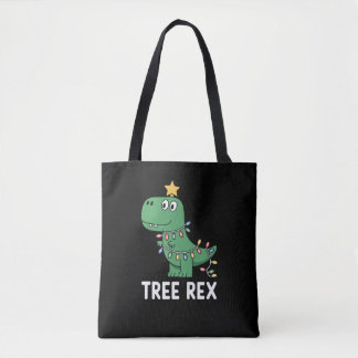 Bolso De Tela Árbol Divertido Rex Navidad Dinosaurio Fiesta Pun