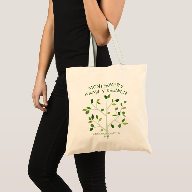 Bolso De Tela Árbol familiar moderno personalizado (Anverso (producto))