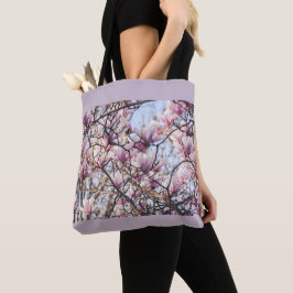 Bolso De Tela Árbol floreciente de Magnolia