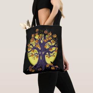 Bolso De Tela Árbol Jack O'Lantern