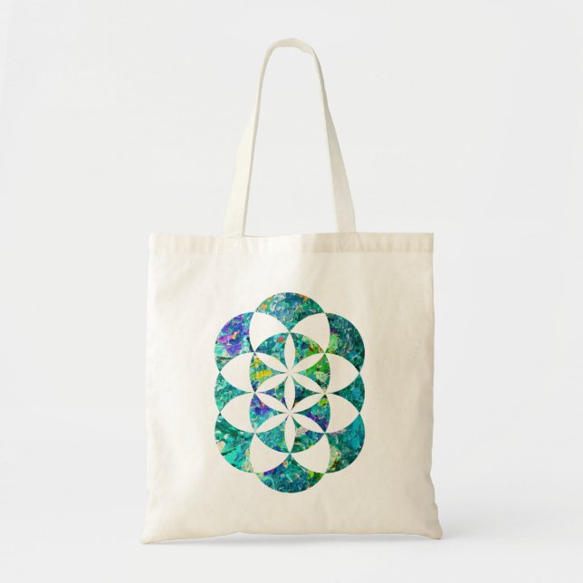 Bolso De Tela Árbol Kabbalah de vida (Frente)
