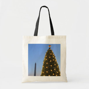 Bolso De Tela Árbol nacional de Navidad y Monumento de Washingto