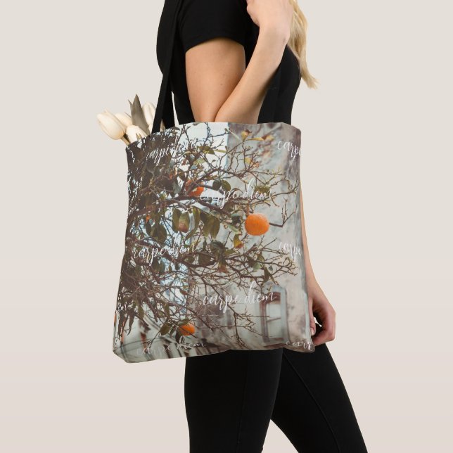 Bolso De Tela Árbol Naranja en un casco antiguo romántico (Detalle)