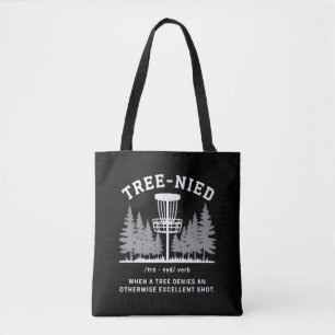 Bolso De Tela Árbol Nied Disc Golf Divertido Estúpido Tree-nied 