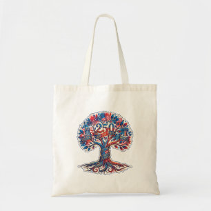 Bolso De Tela Árbol patriótico para el 250 aniversario de Estado