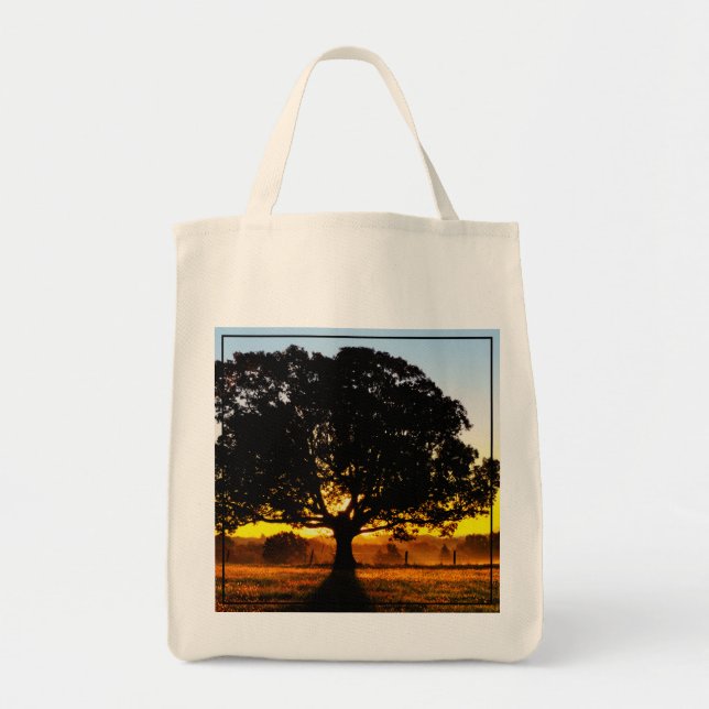 Bolso De Tela Árbol por la mañana (Frente)