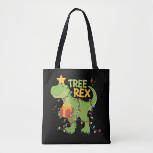 Bolso De Tela Árbol Rex Familia de Dinosaurios Navidad Grupo Com