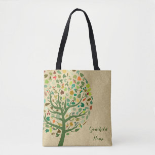 Bolso De Tela Árbol rústico de la hijastra adolescente personali
