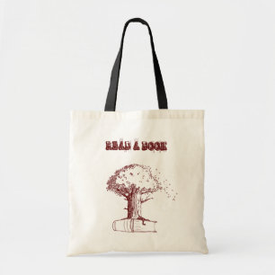 Bolso De Tela Árbol y un libro