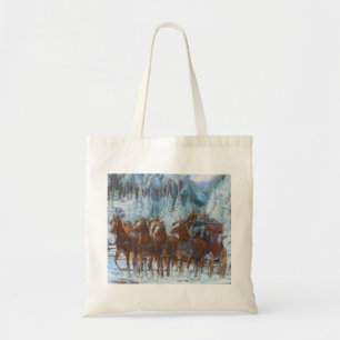 Bolso De Tela Arboleda del bosque a la diligencia 1896 de