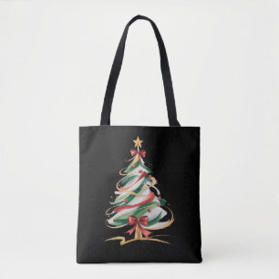 Bolso De Tela Árboles alegres y brillantes Navidad vacaciones de