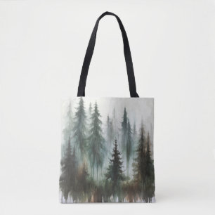 Bolso De Tela Árboles de acuarela, desierto rústico