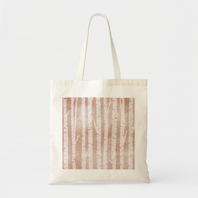 Bolso De Tela Árboles de aves ilustrados (Frente)
