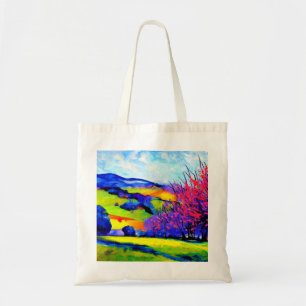Bolso De Tela Árboles de cerezo en pradera