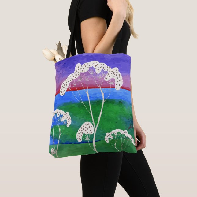 Bolso De Tela Árboles de elfo blanco (Detalle)