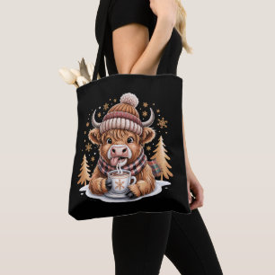 Bolso De Tela Árboles de Navidad de Vaca de las Tierras Altas Li