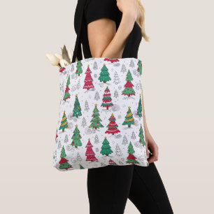 Bolso De Tela Árboles de Navidad Decorados Caprichosos y Diverti