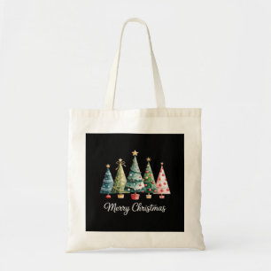 Bolso De Tela Árboles de Navidad divertidos y alegres con lazo S