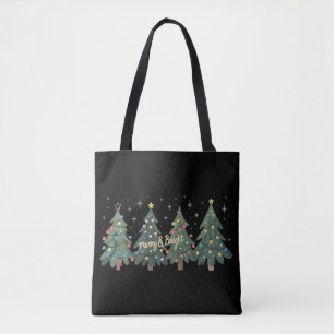 Bolso De Tela Árboles de Navidad verdes Fiesta de Navidad
