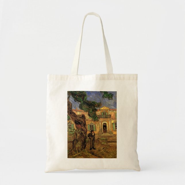 Bolso De Tela Árboles de pino en Saint-Paul por Vincent van Gogh (Frente)