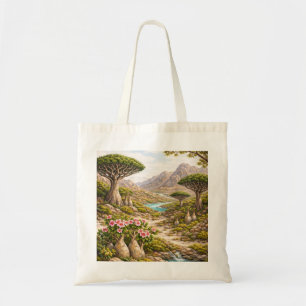 Bolso De Tela Árboles de Sangre de Dragón y Oasis del Desierto d