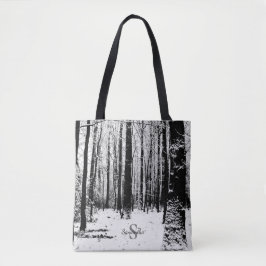 Bolso De Tela Árboles del parque Pollok en la nieve