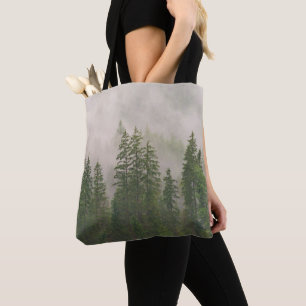 Bolso De Tela Árboles forestales de niebla