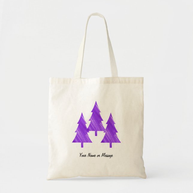 Bolso De Tela Árboles morados estéticos de Guay mínimo personali (Frente)