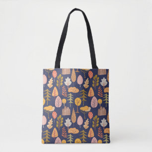 Bolso De Tela Árboles multicolores: Vintage de mediados de otoño