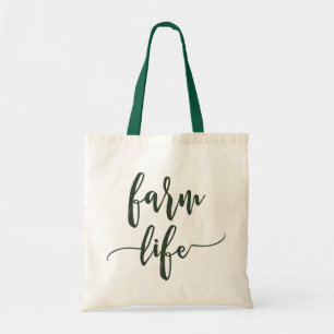 Bolso De Tela Árboles navideños de la vida agrícola