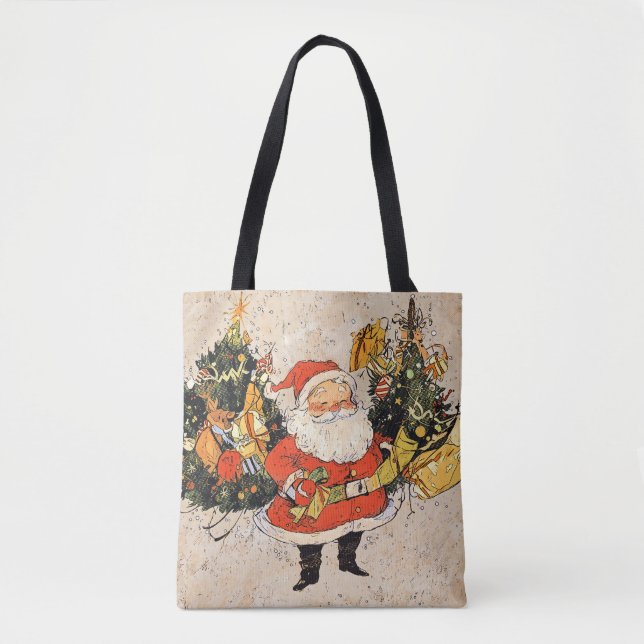Bolso De Tela Árboles navideños de Santa María (Anverso)
