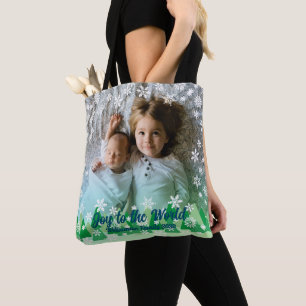 Bolso De Tela Árboles navideños: Las nevadas blancas alegran al