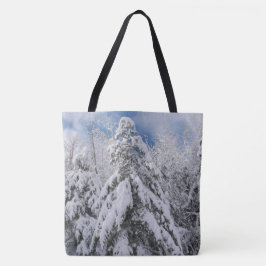 Bolso De Tela Árboles nevados