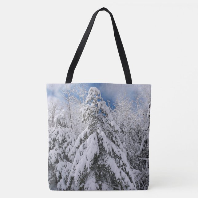 Bolso De Tela Árboles nevados (Anverso)