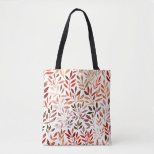 Bolso De Tela Árboles retro, acuarela sin costuras.
