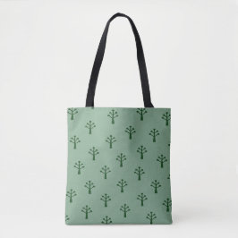 Bolso De Tela Árboles Verdes Minimalistas