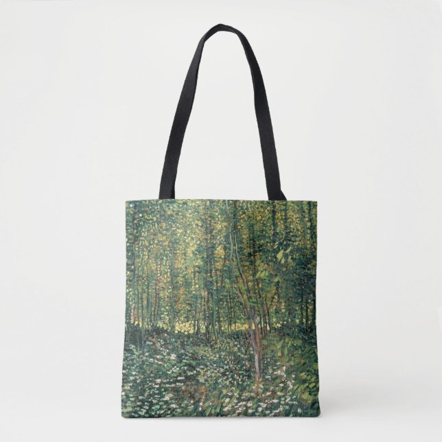 Bolso De Tela Árboles y maleza, 1887 de Vincent van Gogh el | (Anverso)