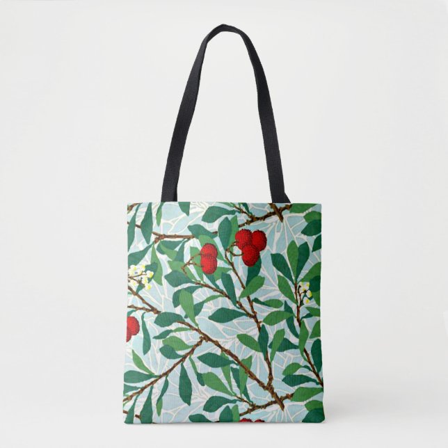 Bolso De Tela Arbutus, famoso patrón de William Morris (Anverso)