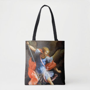 Bolso De Tela Arcángel Michael tramples Satan, Guido Reni