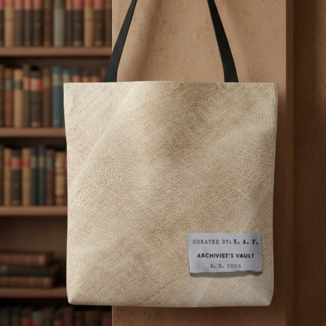 Bolso De Tela Archivist’s Vault: Linen-Look Personalized Tote (Subido por el creador)