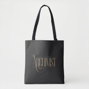 Bolso De Tela Archivista - Típografía elegante vintage