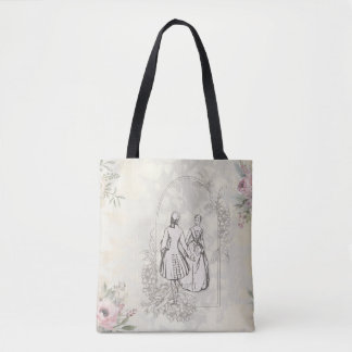 Bolso De Tela Arco floral de pareja vintage Chateaucore
