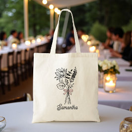 Bolso De Tela Arco floral personalizado para ella