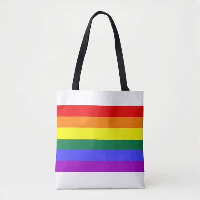 Bolso De Tela Arco iris bandera (Anverso)