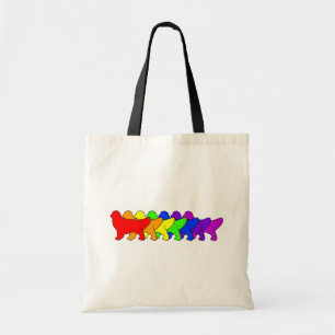 Bolso De Tela Arco iris de oro