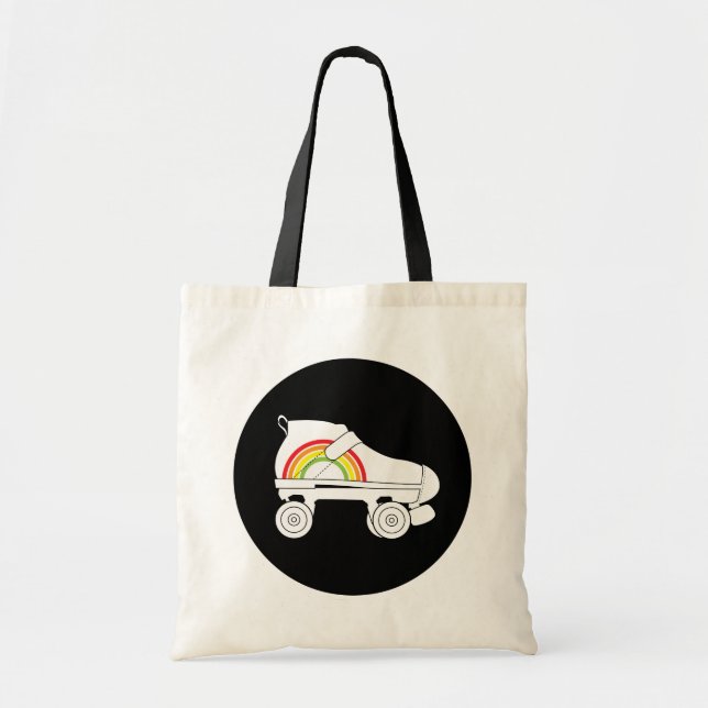 Bolso De Tela arco iris del patín del patio (Frente)